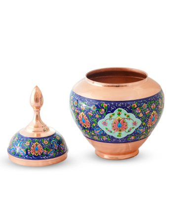 Hand-Painted Copper Candy Bowl