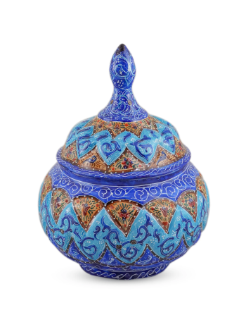 Enamel Sugar Bowl Without Base