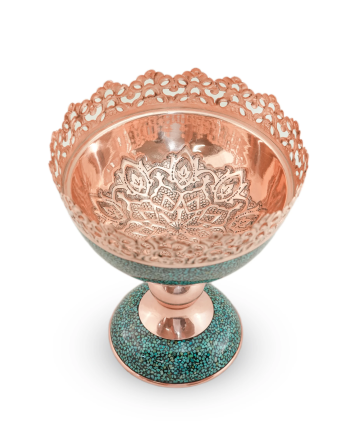Handmade Persian Turquoise Inlay Nut Bowl
