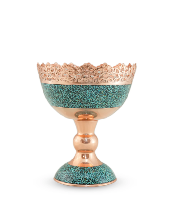 Handmade Persian Turquoise Inlay Nut Bowl
