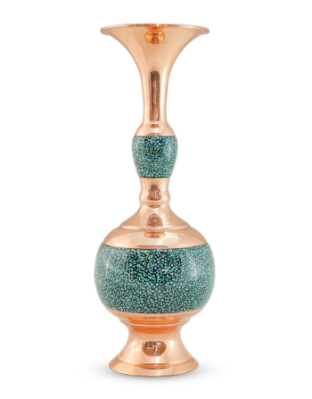 Turquoise Inlaid Copper Vase