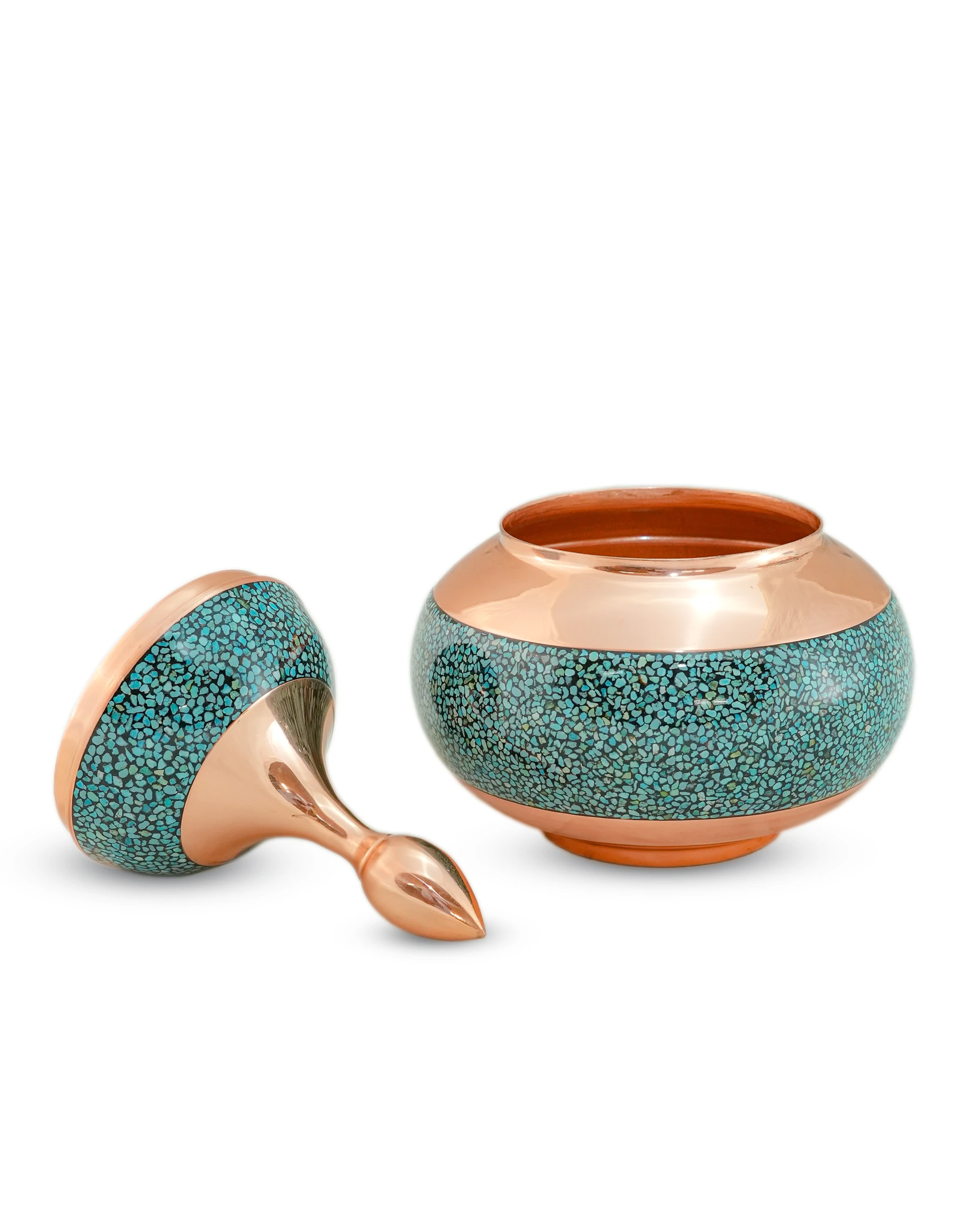 Turquoise Inlay Sugar Bowl Turquoise Inlay Sugar Bowl