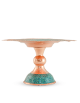 Turquoise Inlay Copper Dessert Bowl