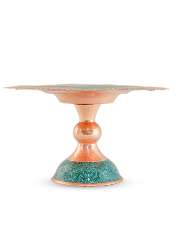 Turquoise Inlay Copper Dessert Bowl