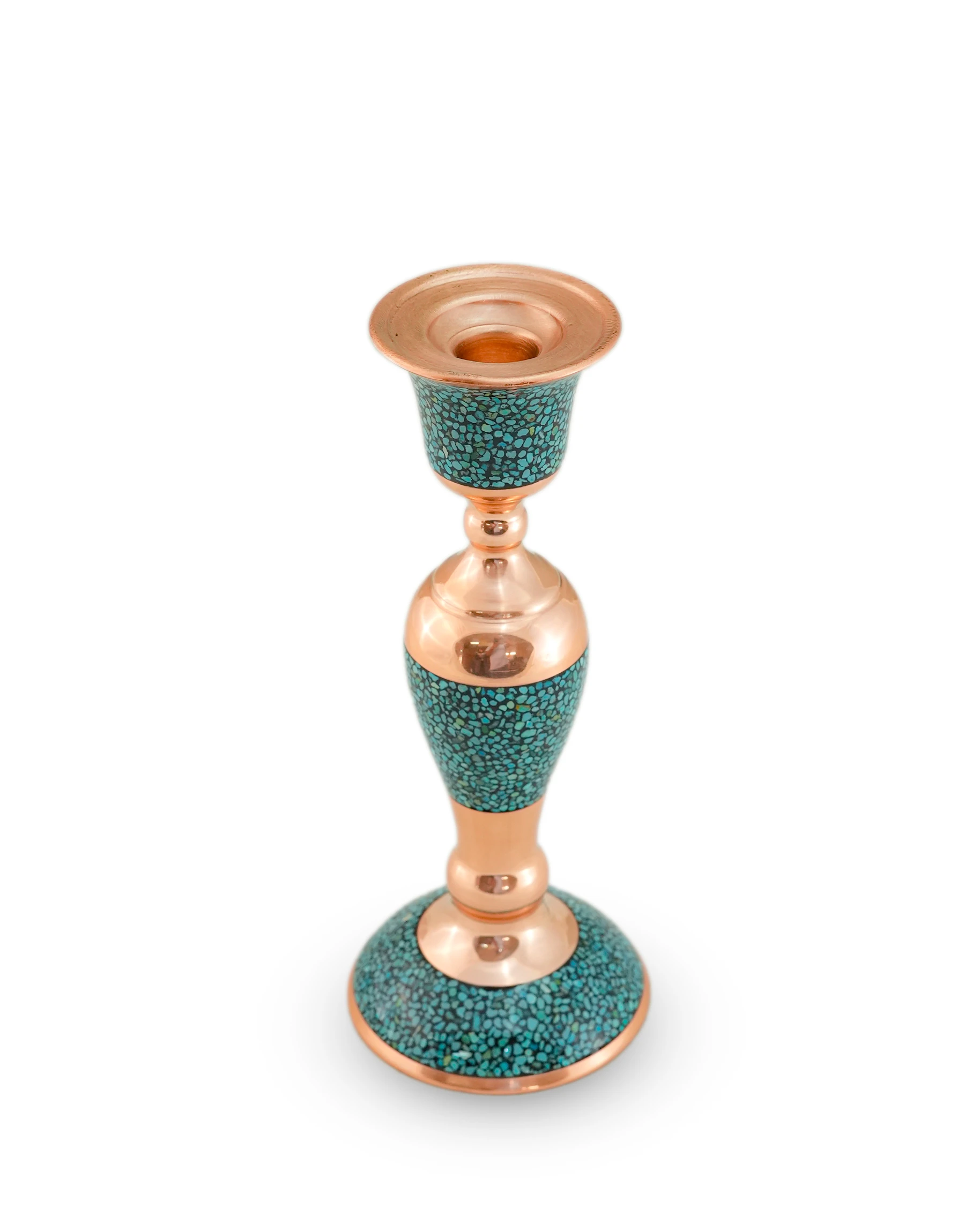 Handmade Turquoise Inlay Candle Holder Handmade Turquoise Inlay Candle Holder